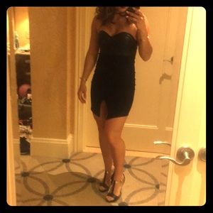 Leather bustier dress